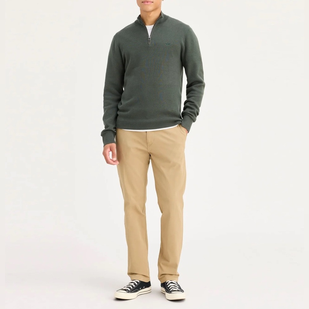 New Mens Dockers Chino Slim Fit Pants Smart 360 flex 36x32 Khaki W36 L32
